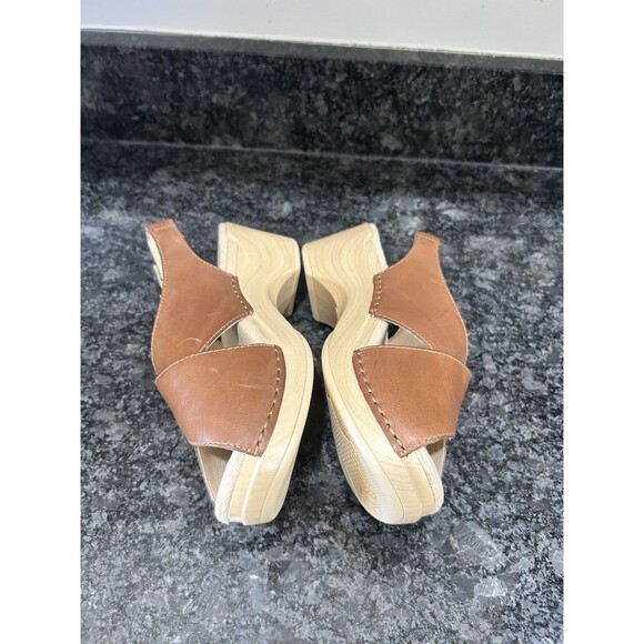 Women’s Dansko Sloane Brown Sandals Size EU 37 Leather Platform Strappy  US 6.5 - Picture 2 of 6